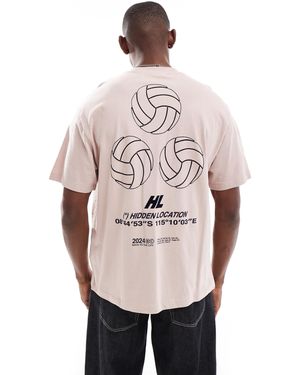 Bershka – t-shirt - Natur