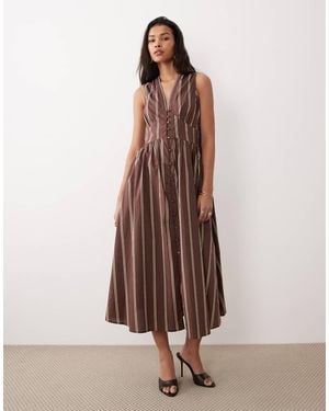 Nobody's Child Starlight Sleeveless Midi Dress - Brown