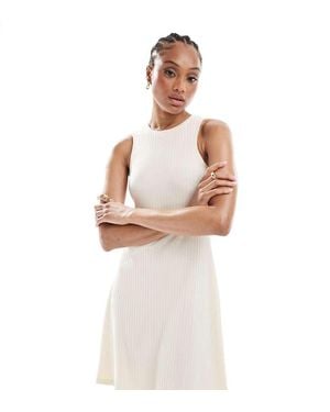 Vero Moda Ribbed Racer Mini Dress - White