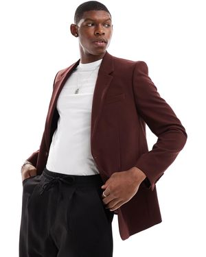River Island – schmal geschnittene anzugjacke - Rot