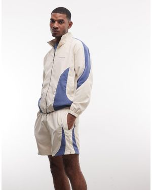Alma de Ace Pantalones Cortos Blancos Y Azules Con Diseño De Paneles Pexa De (Parte De Un Conjunto)