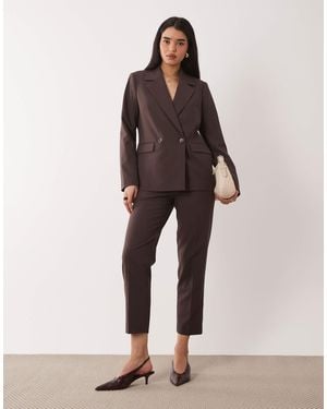 Nobody's Child Tailored Cigarette Trouser Co-ord Chocolate - Natural