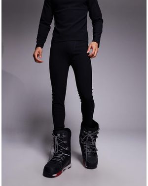 ASOS 4505 Ski & Snow Asos 4505 ski – thermische, gerippte baselayer-leggings aus schweißableitendem material - Schwarz