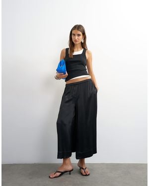 TOPSHOP Satin Culotte - Blue