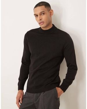 ASOS Knitted Turtleneck Jumper - Black