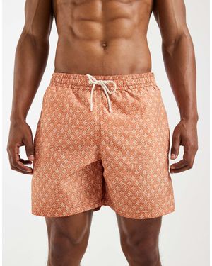 Mango – gemusterte badeshorts - Pink