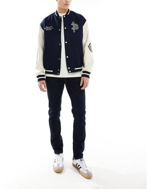 Pretty Green Jeans Slim Lavaggio Scuro - Blu