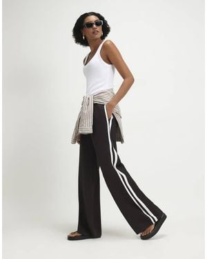 River Island Side Stripe Joggers - White