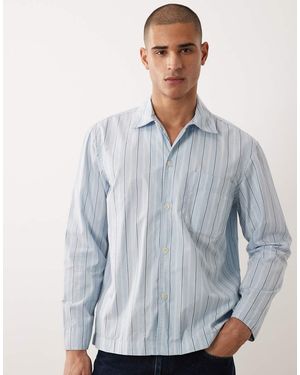 SELECTED Poplin Long Sleeve Shirt - Blue