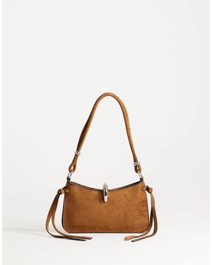 TOPSHOP Sansa Kleine Schoudertas Met Hardware - Naturel