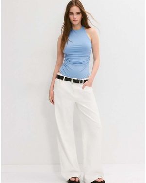 Stradivarius Body Met Halternek - Blauw