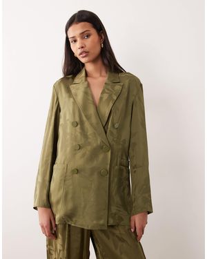ARMANI EXCHANGE Blazer mit floralem jacquard als kombiteil - Grün