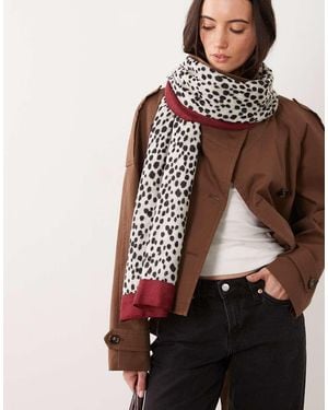 Accessorize Lichte Sjaal Met Stippenprint - Bruin