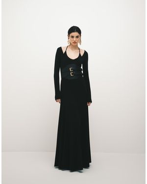 Mango Capsule Double Layer Long Sleeve Maxi Dress - White