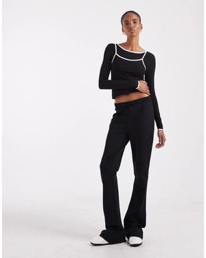 ASOS Asos design tall pantalon évasé large en interlock - Bleu
