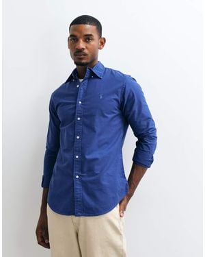 Polo Ralph Lauren Icon Logo Slim Fit Garment Dyed Oxford Shirt - Blue