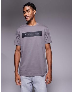 ARMANI EXCHANGE Central Logo T-shirt - Purple