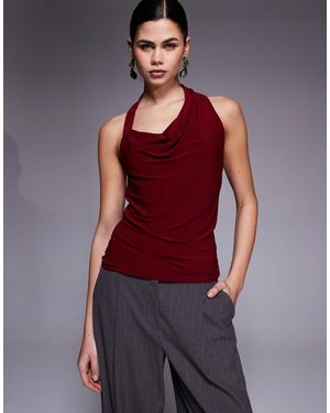 River Island Top dos nu - Rouge