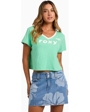 Roxy – always lucky – kurz geschnittenes t-shirt - Grün