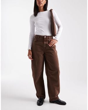 Miss Selfridge Barrel Leg Jean - Brown