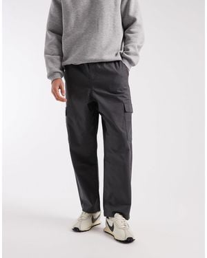 ASOS Relaxed Tapered Pull On Cargos - Gray