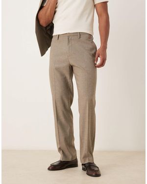 ASOS Straight Leg Suit Pants - Natural