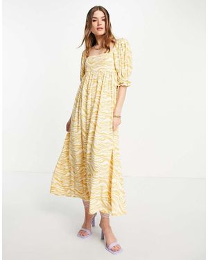 EDITED Maxi Milkmaid Dress - Yellow