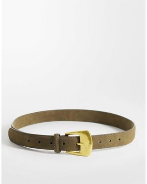ASOS – jeansgürtel für taille und hüfte aus wildlederimitat - Grün
