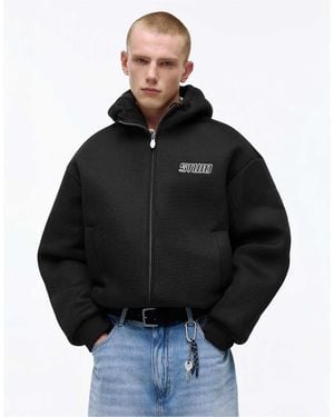 Pull&Bear Stwd Mesh Jacket - Black