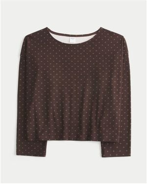 Hollister Comfy Cloud Off-The-Shoulder Top - Brown