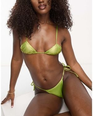 ASOS Micro Triangle Bikini Top - Green
