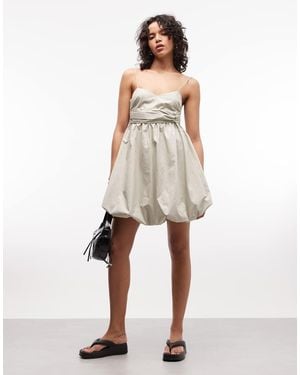 ARMANI EXCHANGE Puff Ball Mini Dress - Natural