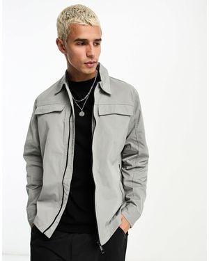 River Island Tech Shacket - Gray