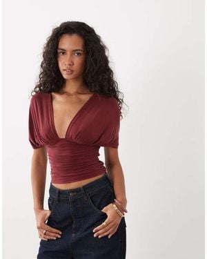Motel Vernia Batwing Cupro - Red