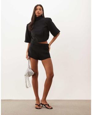 Missy Empire Tailored Micro Short Co-Ord - Black