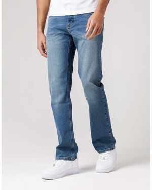 French Connection Cotton Straight Leg Stretch Denim Jeans - Blue