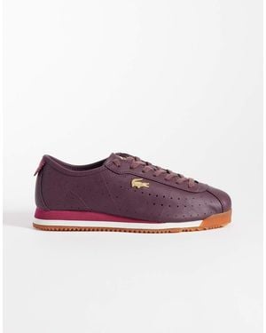 Lacoste Club-low Gumsole Gold Accent Trainer - Purple