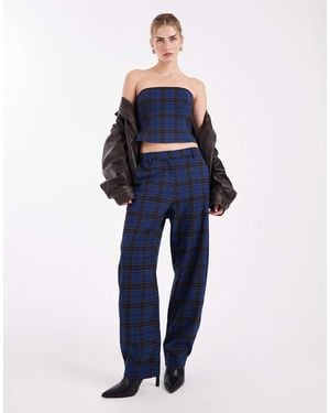 ASOS Tailored Barrel Leg Pants - Blue
