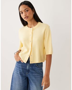 Object Gilet en maille à manches courtes - babeurre - Bleu