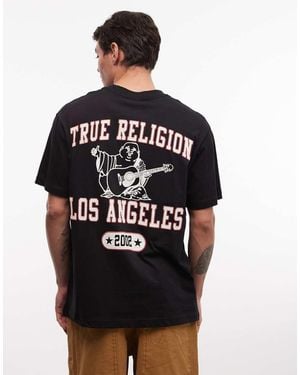 TRUE RELIGION Mesh Buddha T-shirt - Black