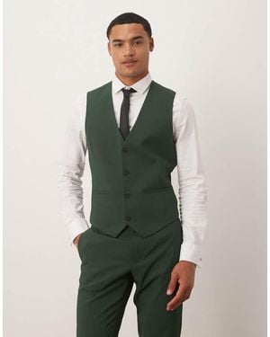 ASOS Skinny Suit Waistcoat - Green