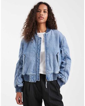 Levi's Denim Western Bomber Jacket - Blue