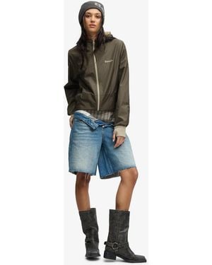Bench x Superdry & Co Hooded Shell Zip Jacket - Blue