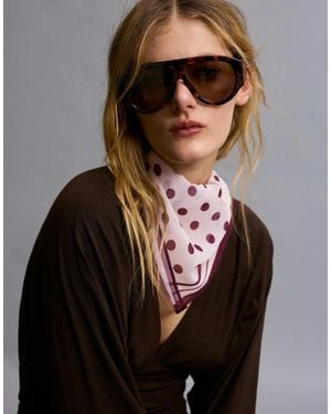 Bershka Polka Dot Bandana - Black