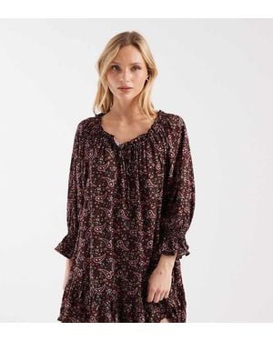 Miss Selfridge Spun Smock Dress - Brown