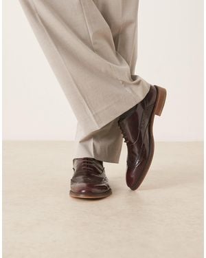 ASOS – budapester aus bordeauxem leder - Natur