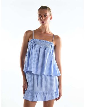 Collective The Label Swing Top With Ties - Blue