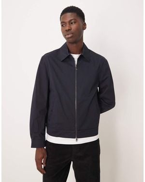 Mango Cotton Mix Collared Jacket - Blue