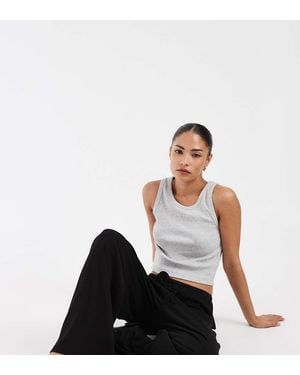 Only Petite Wide Leg Trousers - White