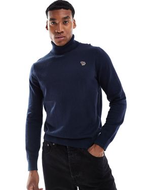 Paul Smith – pullover mit rollkragen und zebra-logo - Blau